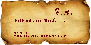 Helfenbein Abiáta névjegykártya